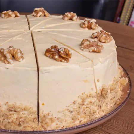 Hele mokka walnoot taart