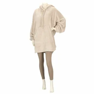 Huggle Hoodie Dames - beige - 1 maat