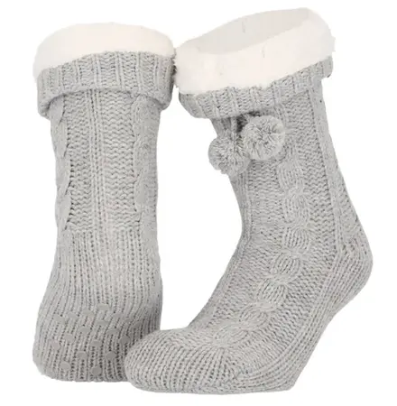 Huissokken lichtgrijs - afbeelding 1