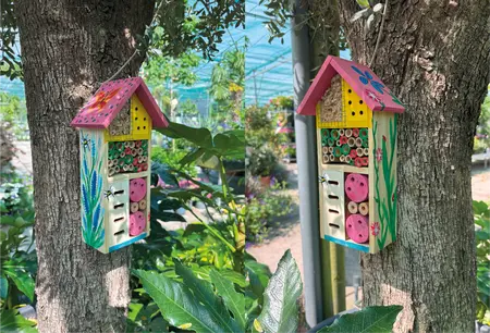 Kidsworkshop insectenhotel versieren