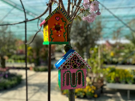 Kidsworkshop vogelhuisje/insectenhotel verven