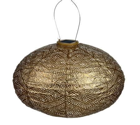 Lumiz Solar Lampion Ikat ovaal - D40xH27 cm - Goud