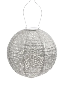 Lumiz Solar Lampion Ikat Rond - 30 cm - licht taupe - afbeelding 1