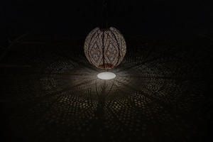 Lumiz Solar Lampion Ikat Rond - 30 cm - licht taupe - afbeelding 2