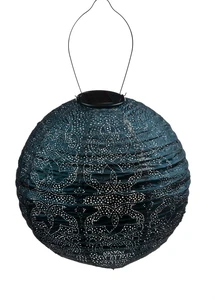 Lumiz Solar Lampion Marrakesh Rond - 30 cm - Petrol - afbeelding 1