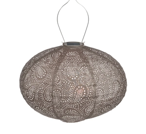 Lumiz Solar Lampion Paisley ovaal - 40 cm - Taupe - afbeelding 1