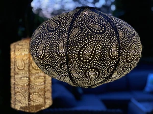 Lumiz Solar Lampion Paisley ovaal - 40 cm - Taupe - afbeelding 2