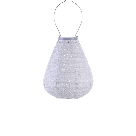 Lumiz Solar Lampion Paisley Tulp  - 20 cm - zilver