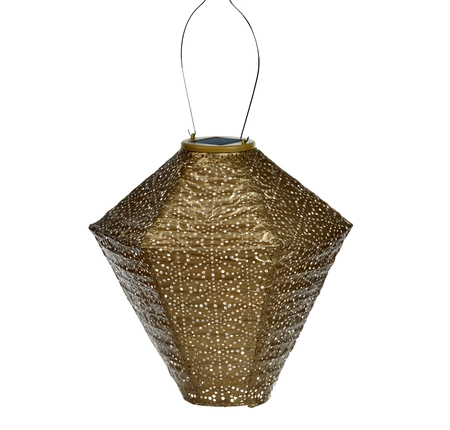 Lumiz Solar Lampion Sashiko Diamant  - 28 cm - Goud - afbeelding 1