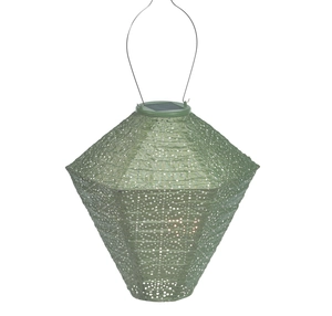 Lumiz Solar Lampion Sashiko Diamant  - 28 cm - Groen