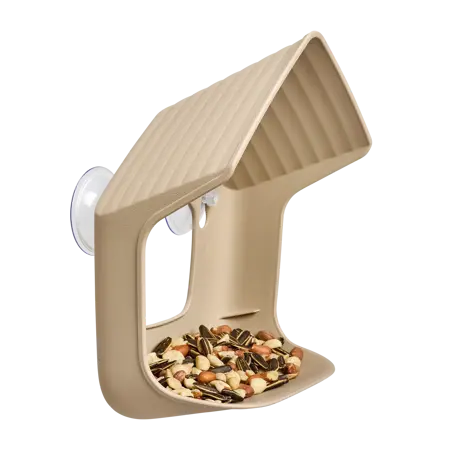 Raamvoederhuis cosy paddenstoel beige - afbeelding 1