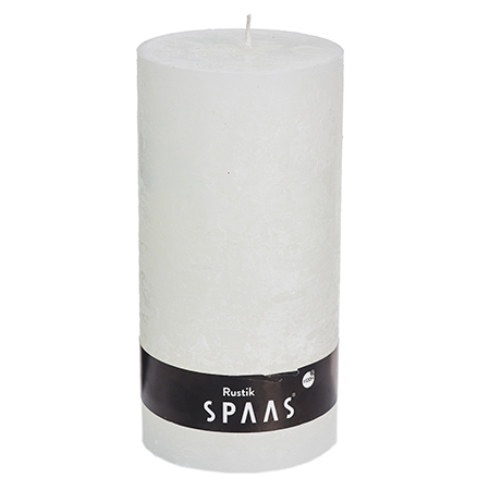 Bougie Cylindre Rustique SPAAS 68/190mm - 95 Heures - Sans Odeur - Turquoise