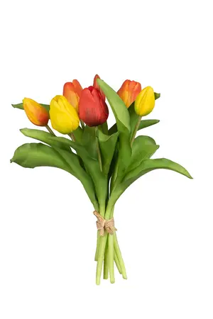 Tulpenbundel geel/rood/oranje