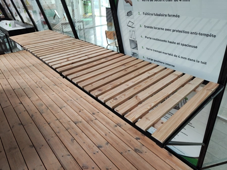 Universele werktafel met houten inleg RAL