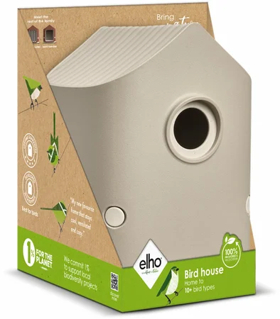 Vogelhuis cosy 18cm beige - afbeelding 1