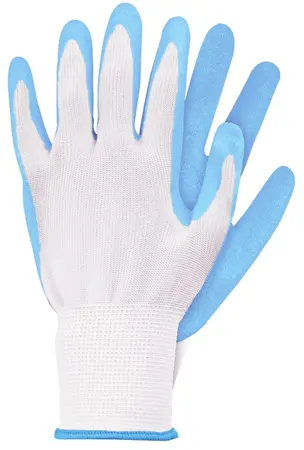 Werkhandschoenen latex blauw maat M