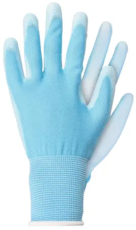 Werkhandschoenen polyester blauw maat S