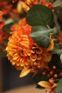 Zijden boeket 'Warm Amber' maat S - afbeelding 3